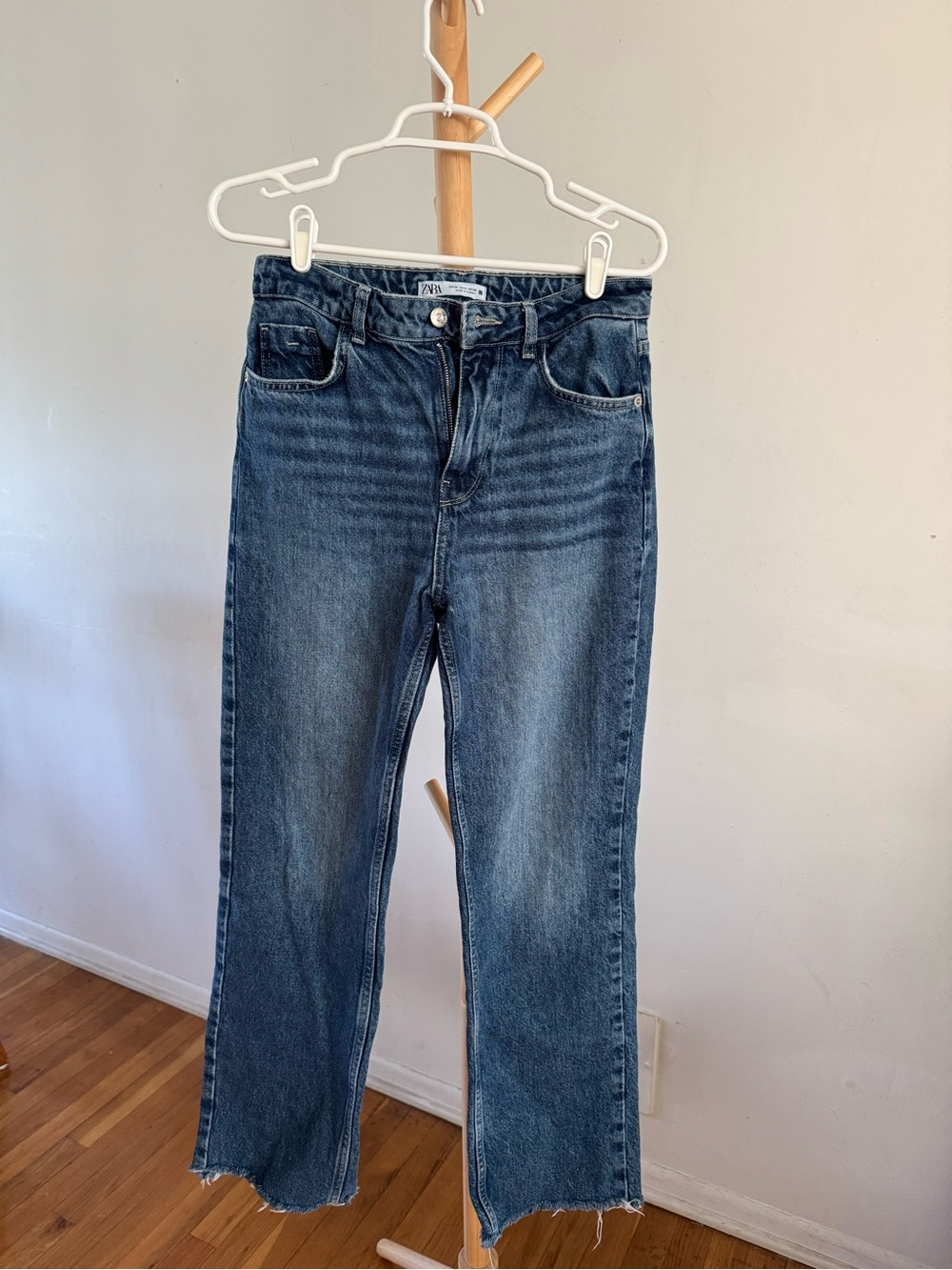 Zara Blue Denim Straight Leg Jeans